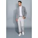 HECHTER Paris CASUAL Herren Chino Modern-Fit Hellgrau 102