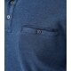 CASAMODA Herren Poloshirt Langarm Polokragen Casual Piqué Blau