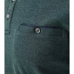 CASAMODA Herren Poloshirt Langarm Polokragen Casual Piqué Grün
