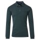 CASAMODA Herren Poloshirt Langarm Polokragen Casual Piqué Grün