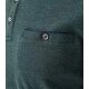 CASAMODA Herren Poloshirt Langarm Polokragen Casual Piqué Grün