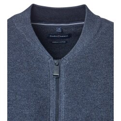 CASAMODA Herren Strickjacke Reißverschluss Regular-Fit Blau