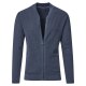 CASAMODA Herren Strickjacke Reißverschluss Regular-Fit Blau