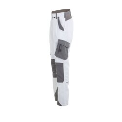 PLANAM Damen Bundhose NORIT 4-Wege-Stretch Weiß/Zink