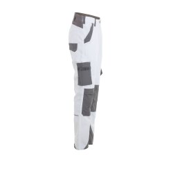 PLANAM Damen Bundhose NORIT 4-Wege-Stretch Weiß/Zink