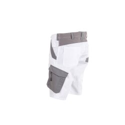 PLANAM Herren Shorts NORIT 4-Wege-Stretch Weiß/Zink
