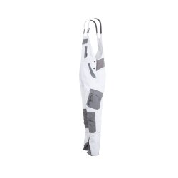 PLANAM Herren Latzhose NORIT 4-Wege-Stretch Weiß/Zink