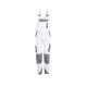 PLANAM Herren Latzhose NORIT 4-Wege-Stretch Weiß/Zink