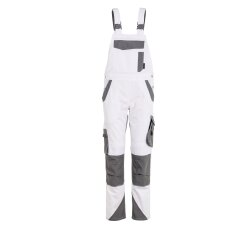 PLANAM Damen Latzhose NORIT 4-Wege-Stretch Weiß/Zink