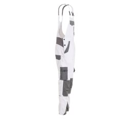 PLANAM Damen Latzhose NORIT 4-Wege-Stretch Weiß/Zink