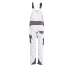 PLANAM Damen Latzhose NORIT 4-Wege-Stretch Weiß/Zink