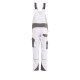 PLANAM Damen Latzhose NORIT 4-Wege-Stretch Weiß/Zink