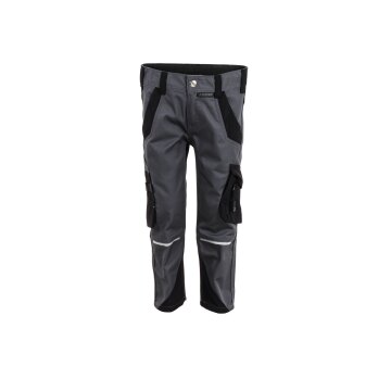 PLANAM Bundhose KIDS Reflexbiesen 4-Wege-Stretch Schiefer/Schwarz