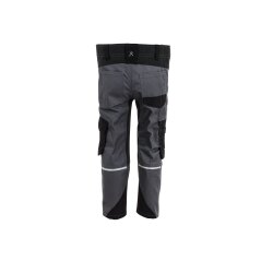 PLANAM Bundhose KIDS Reflexbiesen 4-Wege-Stretch Schiefer/Schwarz