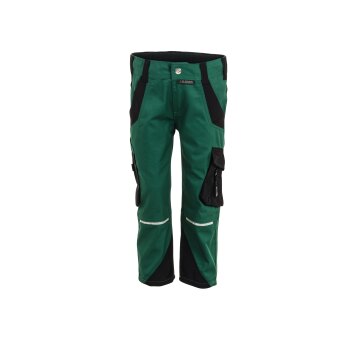 PLANAM Bundhose KIDS Reflexbiesen 4-Wege-Stretch Grün/Schwarz