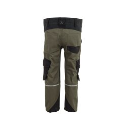 PLANAM Bundhose KIDS Reflexbiesen 4-Wege-Stretch Oliv/Schwarz