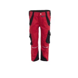 PLANAM Bundhose KIDS Reflexbiesen 4-Wege-Stretch Rot/Schwarz