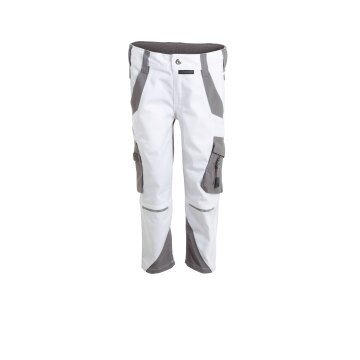 PLANAM Bundhose KIDS Reflexbiesen 4-Wege-Stretch Weiß/Zink