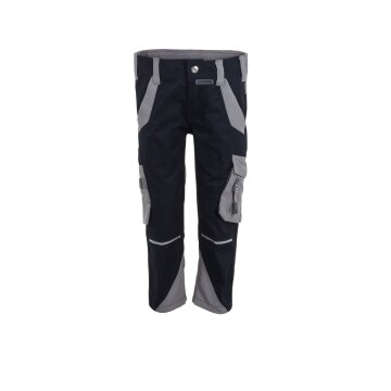 PLANAM Bundhose KIDS Reflexbiesen 4-Wege-Stretch Schwarzblau/Zink