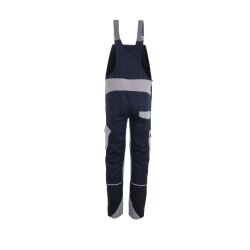 PLANAM Herren Latzhose NORIT 4-Wege-Stretch Schwarzblau/Zink 52