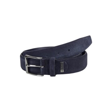 Wilvorst GÜRTEL Herren Anzug-Gürtel Veloursleder Mitternachtsblau