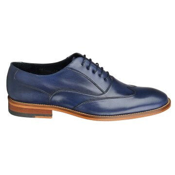 WILVORST Schuhe Herren Schnürschuh Kalbsleder Ledersohle Blau