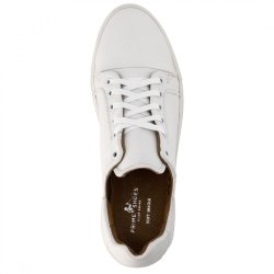 Prime Shoes MIDLAND Herren Sneaker aus reinem genarbten Kalbsleder FLEX-Line Gummisohle Weiß Buffalo White EU39/UK6-EU47/UK12