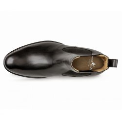 Prime Shoes DIEGO Herren Stiefelette Chelsea-Boot aus reinem Kalbsleder Rahmengenäht Ledersohle Mittelbraun Crust Castagno EU39/UK6-EU47/UK12