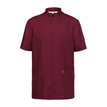 Greiff CARE unisex Kasack Kurzarm Regular-Fit TENCEL Bordeaux
