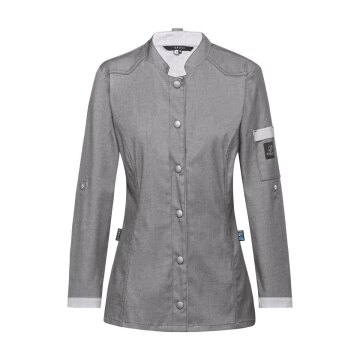 Greiff GASTRO-MODA Cuisine Damen Kochjacke Bikerstyle Regular Grau