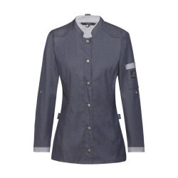 Greiff GASTRO-MODA Cuisine Damen Kochjacke Bikerstyle Marine