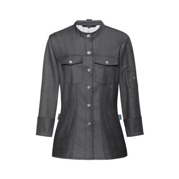Greiff GASTRO MODA Cuisine Damen Kochjacke Jeans-Style Anthrazit