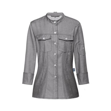 Greiff GASTRO MODA Cuisine Damen Kochjacke Jeans-Style Grau