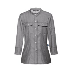 Greiff GASTRO MODA Cuisine Damen Kochjacke Jeans-Style Grau