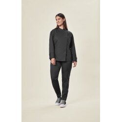 Greiff GASTRO-MODA Cuisine Damen Kochjacke Regular Jersey Schwarz