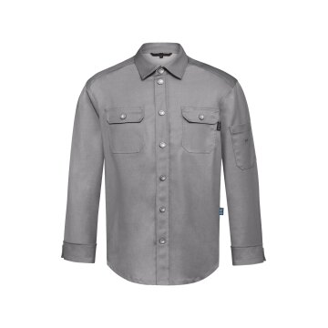 Greiff GASTRO MODA Herren Kochjacke Jeans-Style Kent Grau