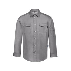 Greiff GASTRO MODA Herren Kochjacke Jeans-Style Kent Grau