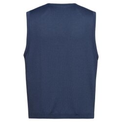 Greiff STRICK Herren Strickweste V-Neck Knopfleiste Marine