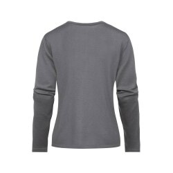 Greiff STRICK Damen Strickjacke Rundhals Knopfleiste Grau