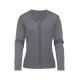 Greiff STRICK Damen Strickjacke Rundhals Knopfleiste Grau