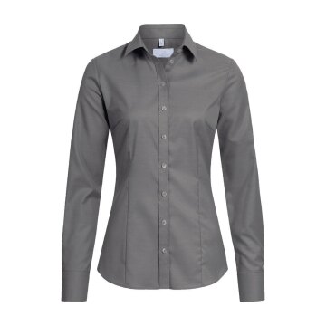 Greiff Modern with 37.5® Damen Bluse Langarm Kent Slim-Fit Grau