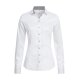 Greiff Corporate Bluse PREMIUM Damen OEKO TEX® Slim Weiß/Grau