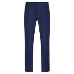 Greiff Corporate Wear PREMIUM Herren Anzughose Bundfalte Regular Fit Schurwollmix Stretch OEKO TEX® Italian Blue