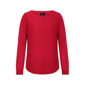 Greiff CHIFFON Damen Chiffon-Bluse Langarm Rundhals Regular Rot
