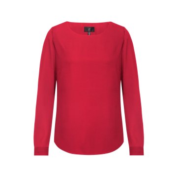 Greiff Corporate Wear SHIRTS Damen Chiffon-Bluse Langarm Rundhals Regular Fit Polyester OEKO TEX® Rot