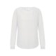 Greiff CHIFFON Damen Chiffon-Bluse Langarm Rundhals Regular Weiß