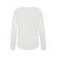 Greiff CHIFFON Damen Chiffon-Bluse Langarm Rundhals Regular Weiß