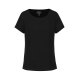 Greiff CHIFFON Damen Bluse Kurzarm Rundhals Regular Schwarz