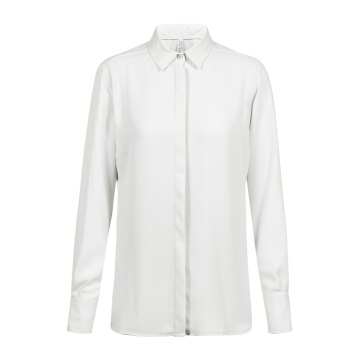 Greiff CHIFFON Damen Chiffon-Bluse Langarm Kent Regular Weiß