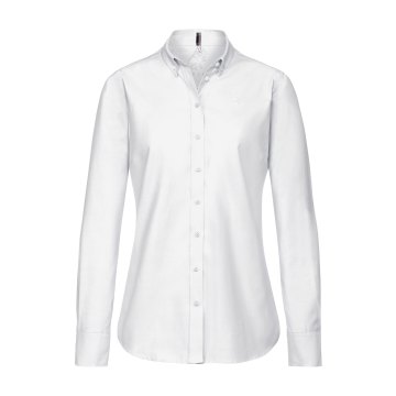 Greiff Corporate Wear CASUAL Damen Bluse Langarm Button-Down-Kragen Regular Fit Baumwollmix OEKO TEX® Pflegeleicht Weiß
